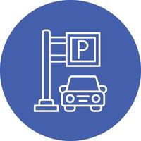 parkeerplaats lijn cirkel achtergrond pictogram vector