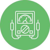 voltmeter lijn cirkel achtergrond pictogram vector