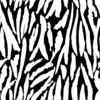 grunge zebra huid, strepen behang. zwart-wit tijger huid naadloze patroon. vector