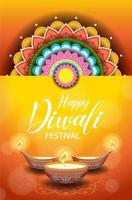 gelukkige diwali Indiase festivalbanner vector