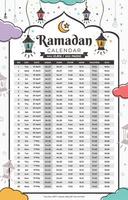 ramadan vasten maand kalender concept vector