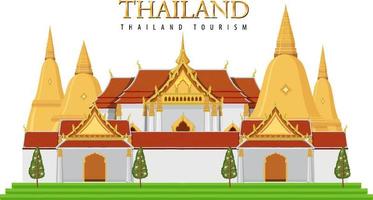 Thailand iconische toeristische attractie achtergrond vector