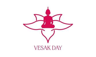 happy vesak day of buddha purnima logo-ontwerp vector