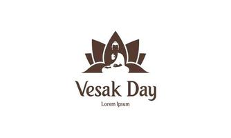happy vesak day of buddha purnima logo-ontwerp
