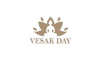 happy vesak day of buddha purnima logo-ontwerp vector