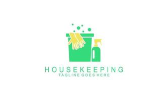 huisreiniging en logo-ontwerp voor thuisservice vector