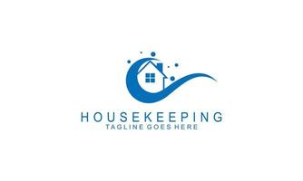 huisreiniging en logo-ontwerp voor thuisservice vector