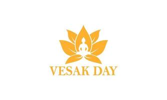 happy vesak day of buddha purnima logo-ontwerp vector