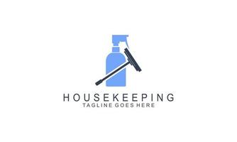 huisreiniging en logo-ontwerp voor thuisservice vector