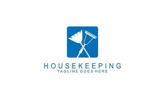 huisreiniging en logo-ontwerp voor thuisservice vector