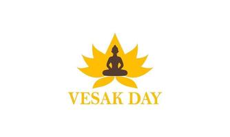 happy vesak day of buddha purnima logo-ontwerp vector