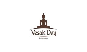 happy vesak day of buddha purnima logo-ontwerp vector