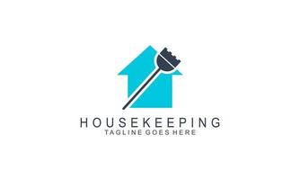 huisreiniging en logo-ontwerp voor thuisservice vector