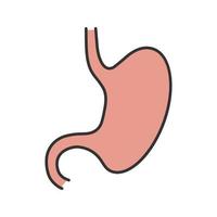 maag kleur icoon. gastro-intestinaal, kanaal. geïsoleerde vectorillustratie vector