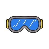 skibril kleur icoon. sneeuw bril. veiligheidsbrillen. geïsoleerde vectorillustratie vector
