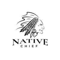 logo afbeelding native american indian stamhoofd profiel, ontwerpsjabloon, symbool vector