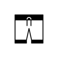 korte broek, casual, broek ononderbroken lijn pictogram vector illustratie logo sjabloon. geschikt voor vele doeleinden.