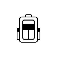 rugzak, school, rugzak, knapzak ononderbroken lijn pictogram vector illustratie logo sjabloon. geschikt voor vele doeleinden.