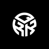 qkk brief logo ontwerp op zwarte achtergrond. qkk creatieve initialen brief logo concept. qkk brief ontwerp. vector