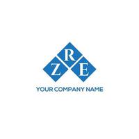 zre brief logo ontwerp op witte achtergrond. zre creatieve initialen brief logo concept. zre brief ontwerp. vector