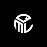 qml brief logo ontwerp op zwarte achtergrond. qml creatieve initialen brief logo concept. qml-briefontwerp. vector