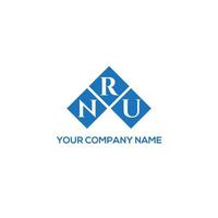 nru brief logo ontwerp op witte achtergrond. nru creatieve initialen brief logo concept. nru brief ontwerp. vector