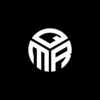 QMR brief logo ontwerp op zwarte achtergrond. qmr creatieve initialen brief logo concept. qmr brief ontwerp. vector