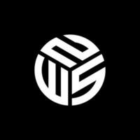 NWS brief logo ontwerp op zwarte achtergrond. nws creatieve initialen brief logo concept. nws-briefontwerp. vector