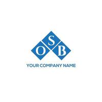 OSB brief logo ontwerp op witte achtergrond. osb creatieve initialen brief logo concept. osb-briefontwerp. vector