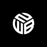 NWB brief logo ontwerp op zwarte achtergrond. nwb creatieve initialen brief logo concept. nwb brief ontwerp. vector