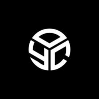 Oyc brief logo ontwerp op zwarte achtergrond. Oyc creatieve initialen brief logo concept. oyc brief ontwerp. vector