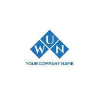 wun brief logo ontwerp op witte achtergrond. wun creatieve initialen brief logo concept. wun brief ontwerp. vector