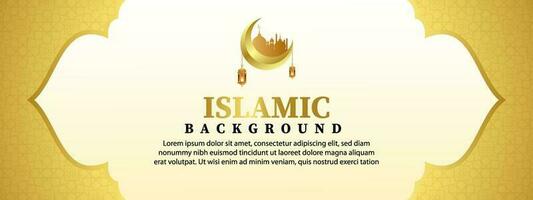 islamitische banner met gouden ornament vector
