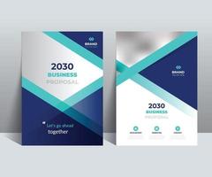 zakelijk voorstel omslagontwerpsjabloon is geschikt voor het multifunctionele project, zoals een jaarverslag, brochure, flyer, poster, presentatie, catalogus, omslag, boekje, website, tijdschrift, portfolio, enz vector