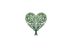 hart liefde levensboom voor onderwijs liefdadigheid stichting logo ontwerp vector