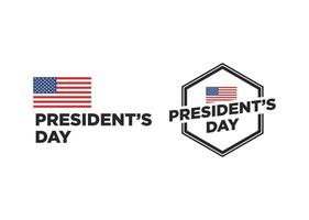 badges voor de dag van de president van de Verenigde Staten vector