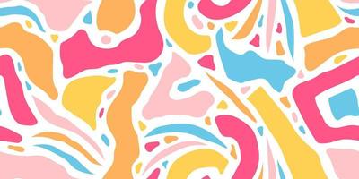 abstracte vector naadloze witte banner met heldere veelkleurige vormeloze vlekken