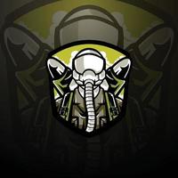 gamer mascotte logo ontwerp vector