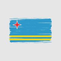 aruba vlag penseelstreken. nationale vlag vector