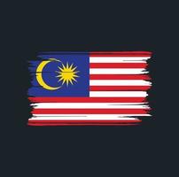 Maleisië vlag borstel. nationale vlag vector