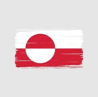 groenland vlag penseelstreken. nationale vlag vector