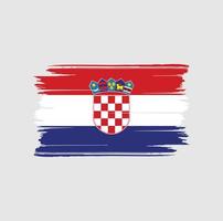 kroatië vlag borstel. nationale vlag vector