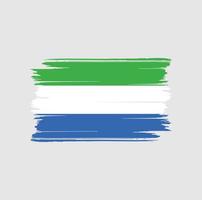 sierra leone vlagborstel. nationale vlag vector