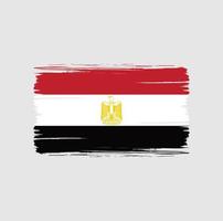 egypte vlag penseelstreken. nationale vlag vector