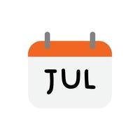 vectorkalender juli voor website, cv, presentatie vector