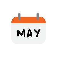 vectorkalender mei voor website, cv, presentatie vector