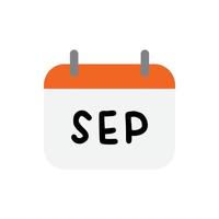 vectorkalender september voor website, cv, presentatie vector