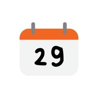 vector kalender dag 29 voor website, cv, presentatie