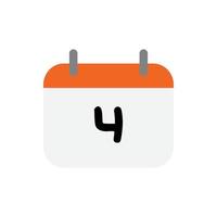 vectorkalender dag 4 voor website, cv, presentatie vector