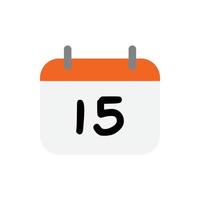 vectorkalender dag 15 voor website, cv, presentatie vector